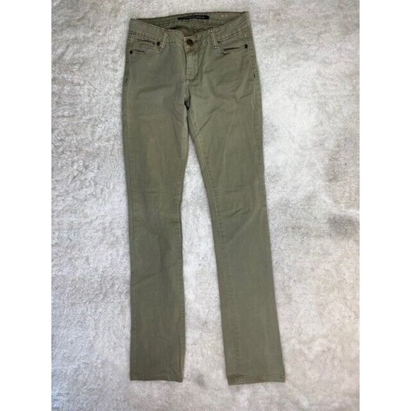 Urban Behavior Size 26 Womens Jeans Straight Green Stretch Low Rise - Picture 1 of 5